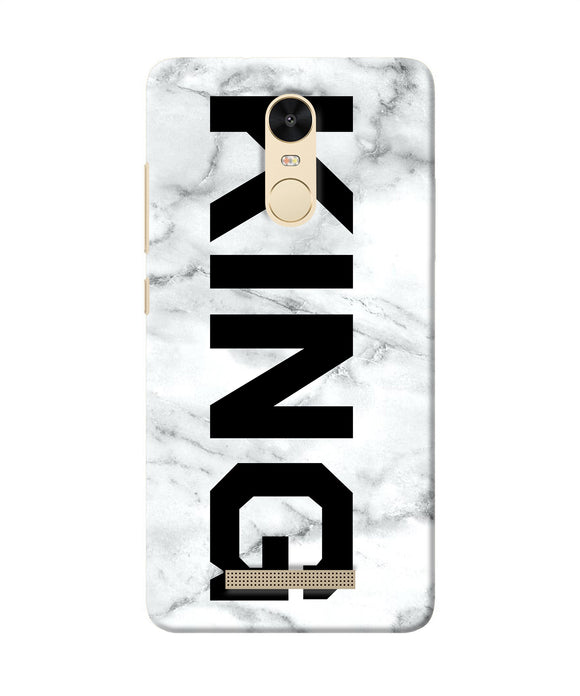 King Marble Text Redmi Note 3 Back Cover