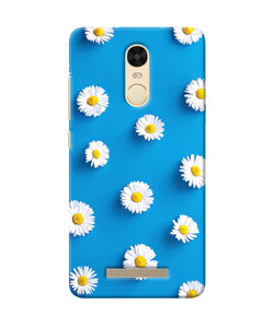 White Flowers Redmi Note 3 Back Cover
