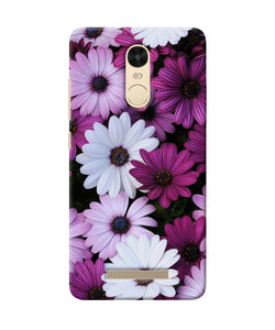 White Violet Flowers Redmi Note 3 Back Cover