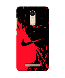 Nike Red Black Poster Redmi Note 3 Back Cover