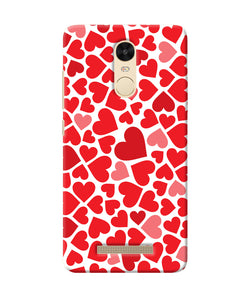 Red Heart Canvas Print Redmi Note 3 Back Cover