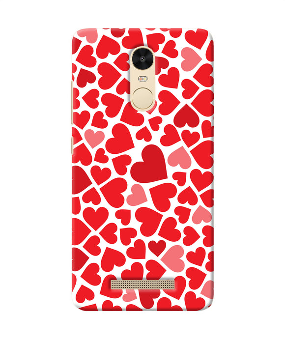 Red Heart Canvas Print Redmi Note 3 Back Cover