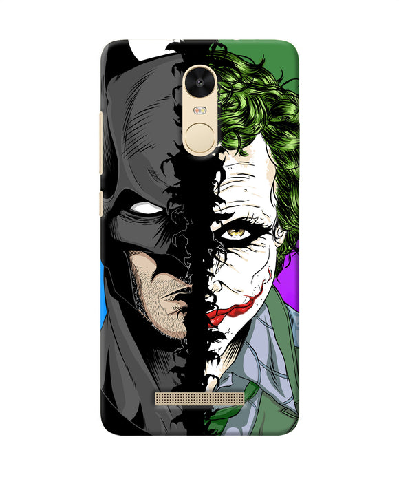 Batman Vs Joker Half Face Redmi Note 3 Back Cover