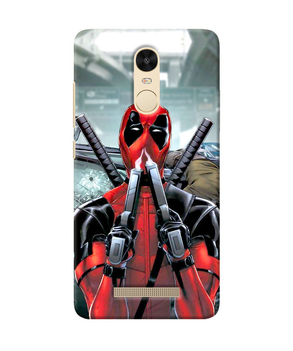 Deadpool With Gun Redmi Note 3 Back Cover