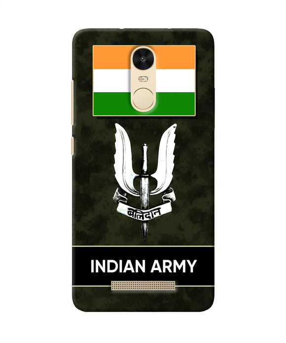 Indian Flag Balidan Logo Redmi Note 3 Back Cover