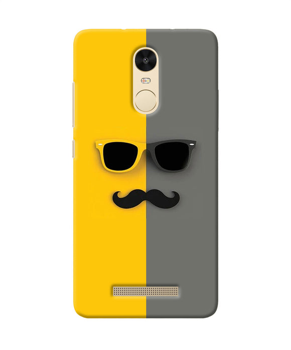 Mustache Glass Redmi Note 3 Back Cover