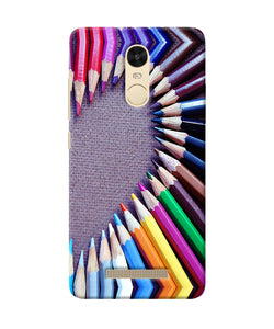 Color Pencil Half Heart Redmi Note 3 Back Cover