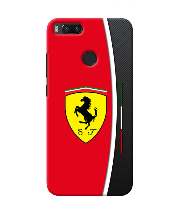 Ferrari Abstract Maroon Mi A1 Real 4D Back Cover