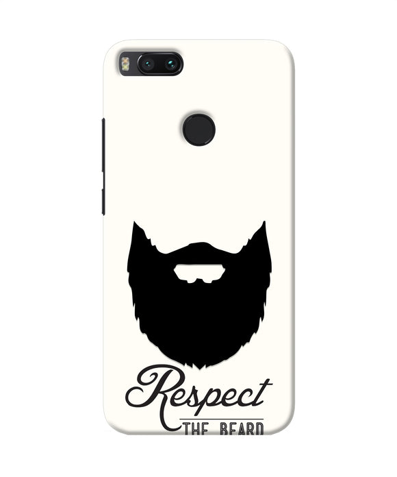 Respect the Beard Mi A1 Real 4D Back Cover