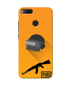 PUBG Helmet and Gun Mi A1 Real 4D Back Cover