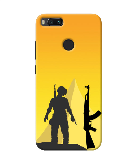 PUBG Silhouette Mi A1 Real 4D Back Cover