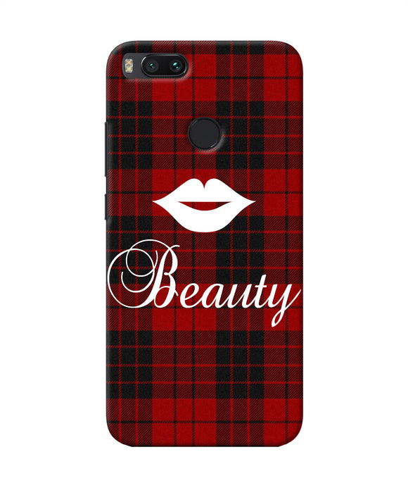 Beauty Red Square Mi A1 Back Cover