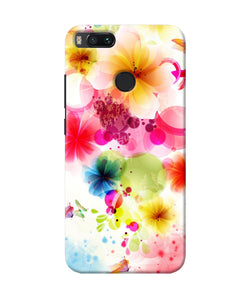Flowers Print Mi A1 Back Cover