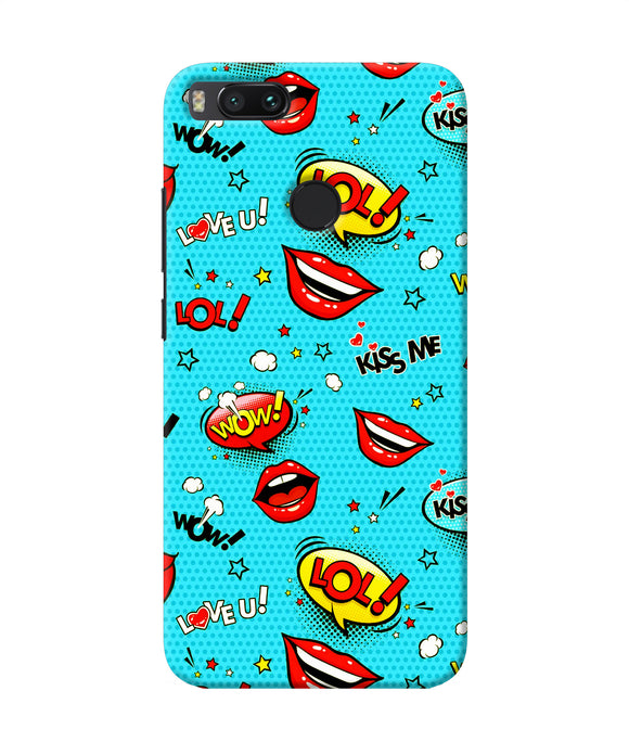 Lol Lips Print Mi A1 Back Cover