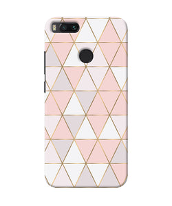 Abstract Pink Triangle Pattern Mi A1 Back Cover