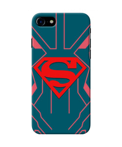 Superman Techno Iphone 8 Real 4D Back Cover