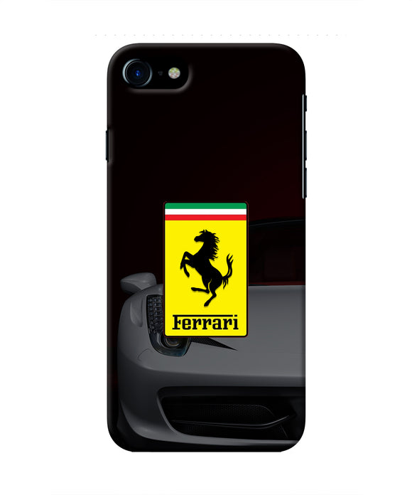 White Ferrari Iphone 8 Real 4D Back Cover