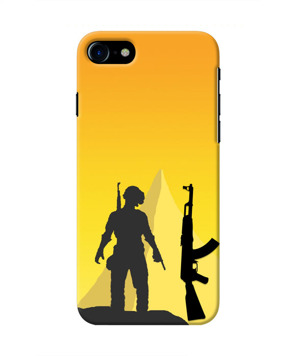 PUBG Silhouette Iphone 8 Real 4D Back Cover