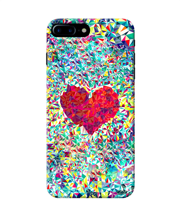 Red Heart Print Iphone 7 Plus Back Cover