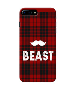 Beast Red Square Iphone 7 Plus Back Cover