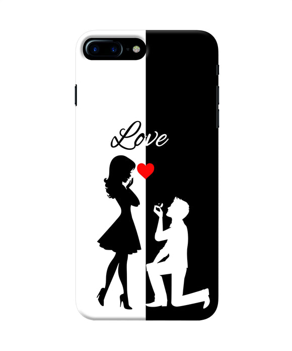 Love Propose Black And White Iphone 7 Plus Back Cover