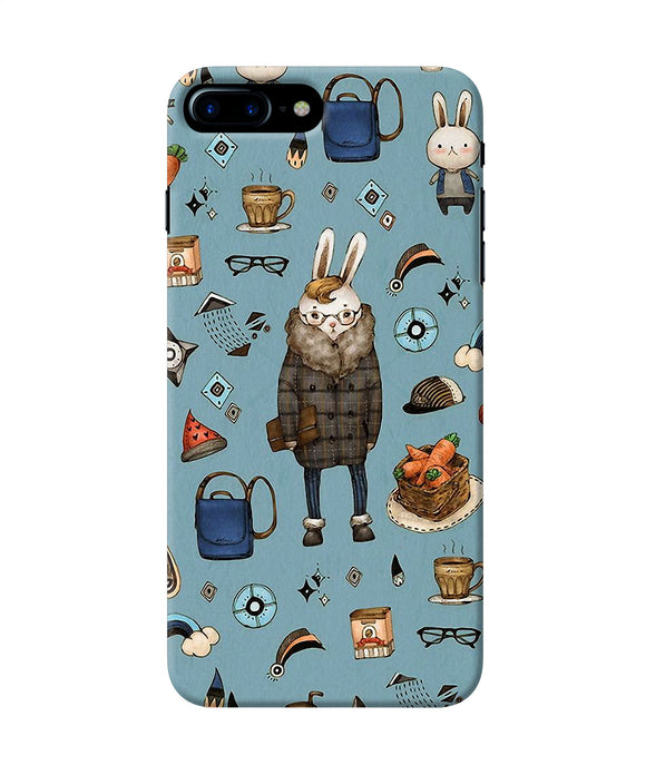 Canvas Rabbit Print Iphone 8 Plus Back Cover