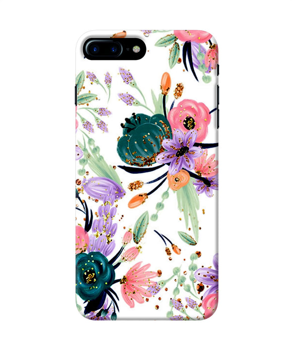 Abstract Flowers Print Iphone 8 Plus Back Cover