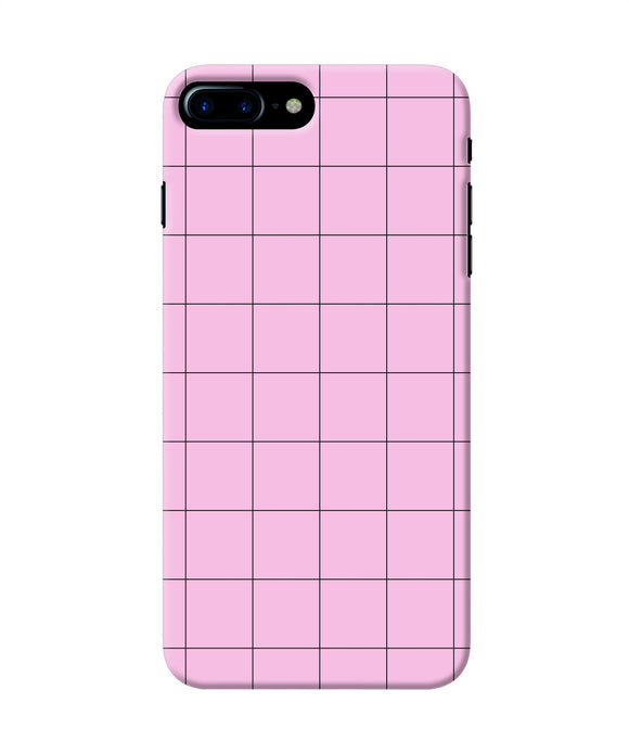 Pink Square Print Iphone 8 Plus Back Cover