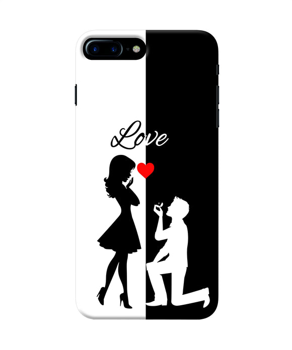 Love Propose Black And White Iphone 8 Plus Back Cover