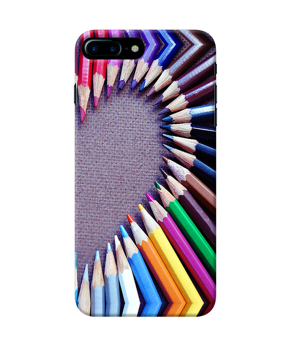 Color Pencil Half Heart Iphone 8 Plus Back Cover