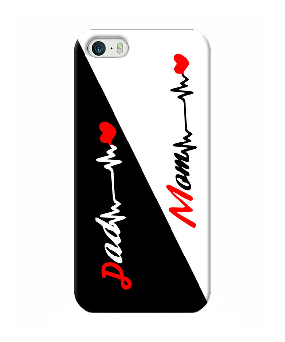 Mom Dad Heart Line Iphone 5 / 5s Back Cover