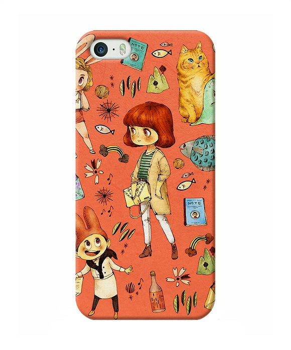 Canvas Little Girl Print Iphone 5 / 5s Back Cover