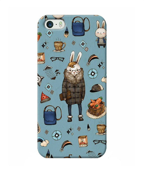Canvas Rabbit Print Iphone 5 / 5s Back Cover