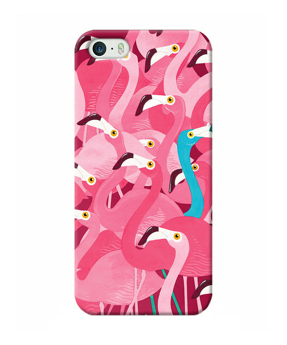Abstract Sheer Bird Pink Print Iphone 5 / 5s Back Cover