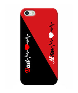 Mom Dad Heart Line Iphone 5 / 5s Back Cover