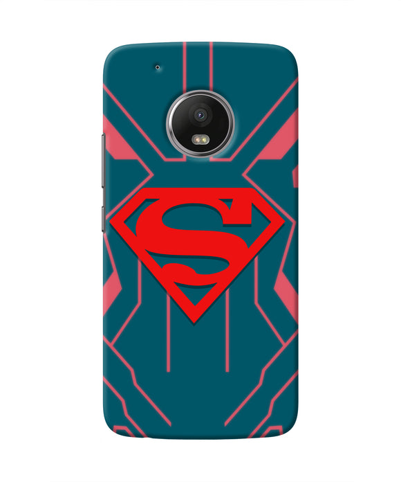 Superman Techno Moto G5 plus Real 4D Back Cover