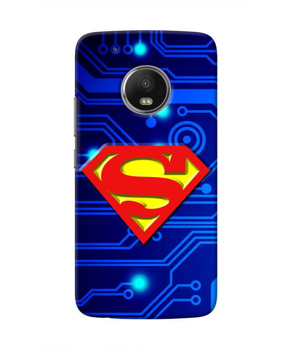Superman Abstract Moto G5 plus Real 4D Back Cover