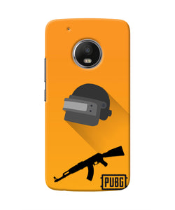 PUBG Helmet and Gun Moto G5 plus Real 4D Back Cover