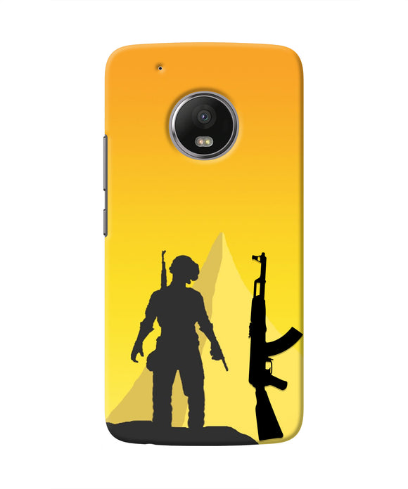 PUBG Silhouette Moto G5 plus Real 4D Back Cover