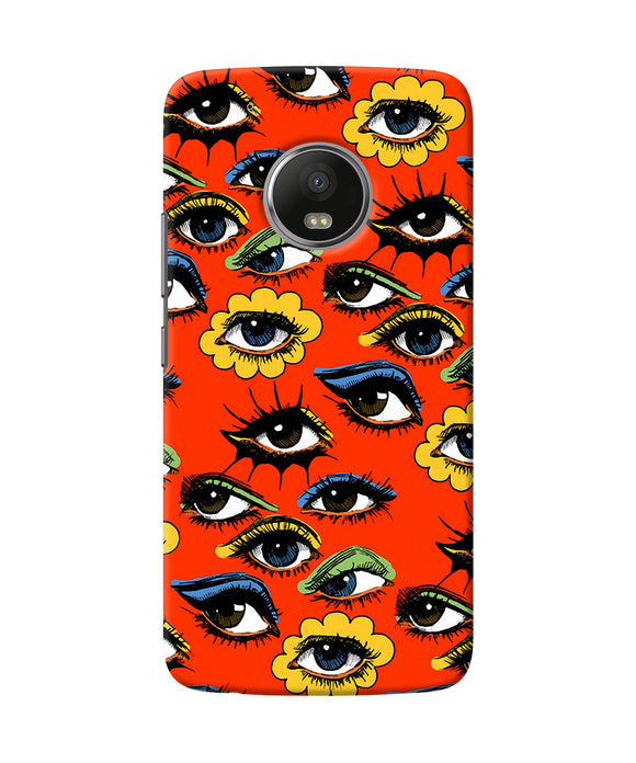 Abstract Eyes Pattern Moto G5 Plus Back Cover