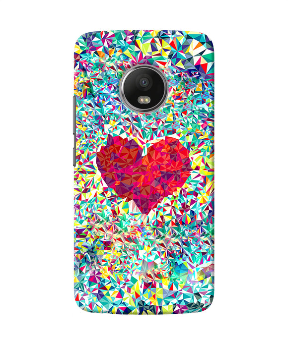 Red Heart Print Moto G5 Plus Back Cover