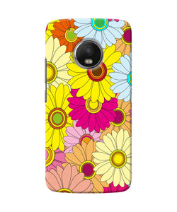 Abstract Colorful Flowers Moto G5 Plus Back Cover
