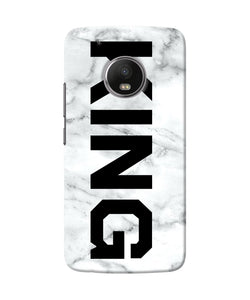 King Marble Text Moto G5 Plus Back Cover
