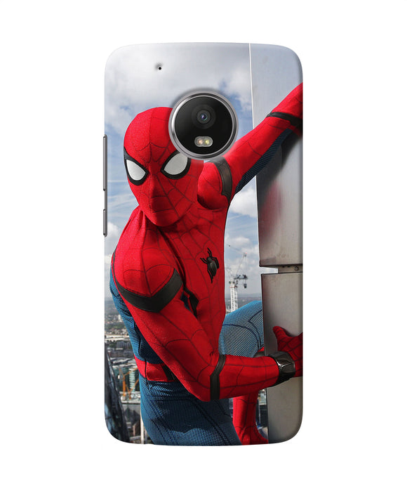Spiderman On The Wall Moto G5 Plus Back Cover