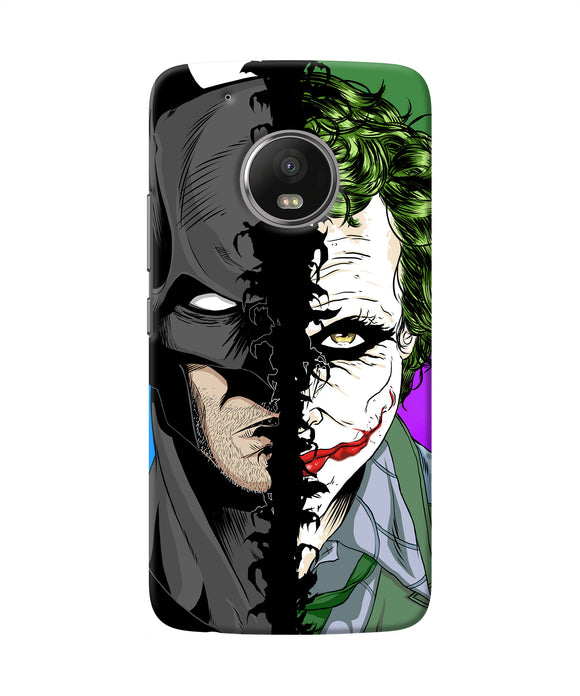 Batman Vs Joker Half Face Moto G5 Plus Back Cover