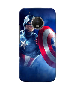 Captain America On Sky Moto G5 Plus Back Cover