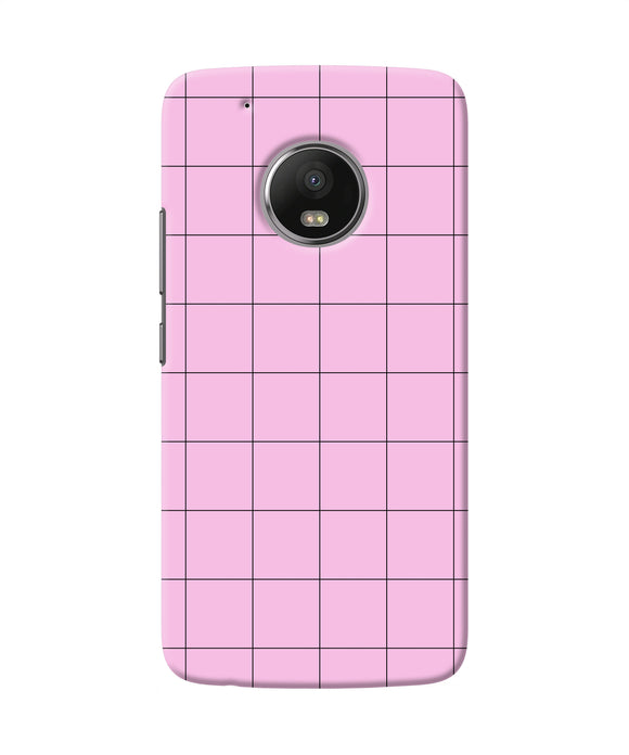 Pink Square Print Moto G5 Plus Back Cover