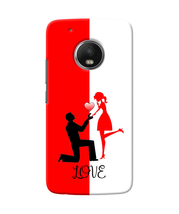 Love Propose Red And White Moto G5 Plus Back Cover
