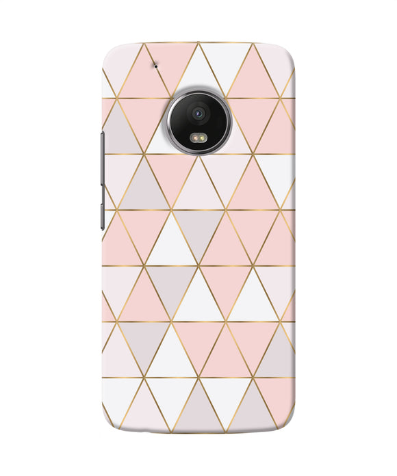 Abstract Pink Triangle Pattern Moto G5 Plus Back Cover