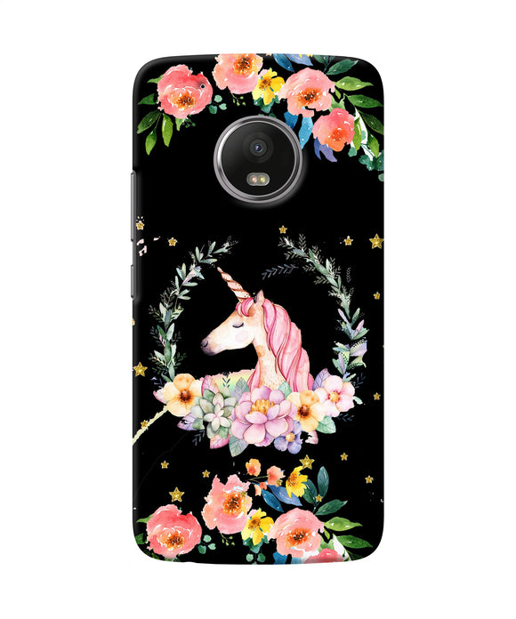 Unicorn Flower Moto G5 Plus Back Cover